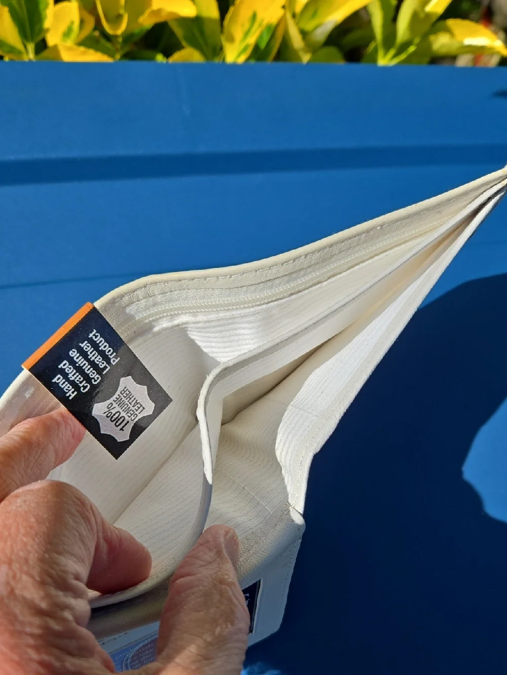 A G leather wallets white